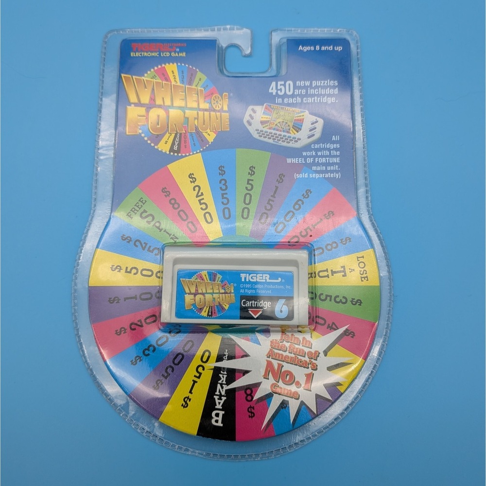 New 1995 Tiger Electronics Wheel of Fortune Expansion Cartridge 6 Model 7-531-6